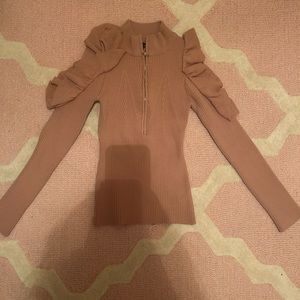 Olivaceous Tan Quaterzip Longsleeve